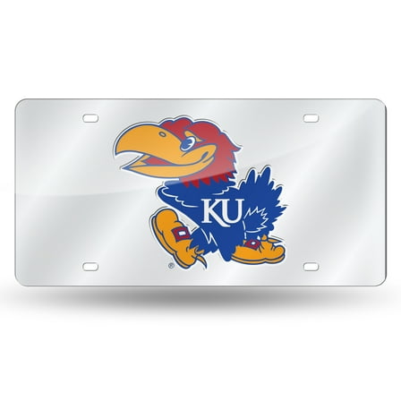 Kansas-Jayhawk's Acrylic License Plate Laser Tag