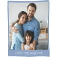 thumbnail image 5 of Personalized Custom Blanket with Photo Birthday Gifts for Family Son Daughter Wife Husband, Birthday for Her Him, Women Men Gifts Fits Couch Bedroom Living Room, 5 of 6