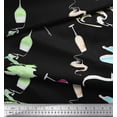 thumbnail image 3 of Soimoi Cotton Poplin Fabric Brush Stroke & Wine Glass Bar Fabric Prints By Yard 56 Inch Wide, 3 of 3
