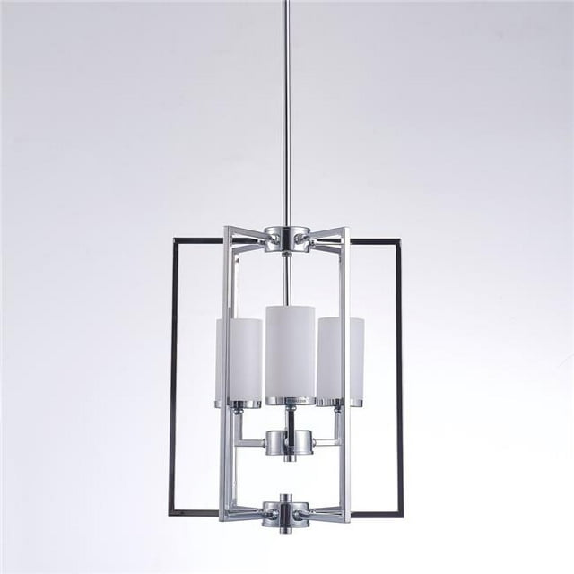 Pasargad Home PMT-06 Riva Lustres en Métal & Verre &44; Chrome & Blanc