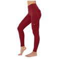 thumbnail image 4 of COMVALUE Workout Cargo Leggings with Pockets for Women Hidden Scrunch Butt Lifting Leggings Gym Yoga Pants Brick Red for Size M, 4 of 9