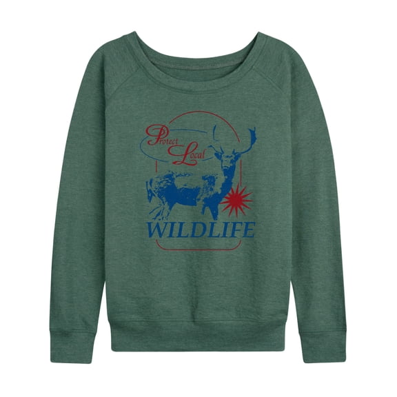 Instant Message - Protect Local Wildlife - Women's Lightweight French Terry Long Sleeve Shirt