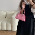 thumbnail image 2 of Niche Design Women's Bag Pink Small Square Bag Style Texture Portable Small Bag Simple Crossbody Bag Trendy, 2 of 6
