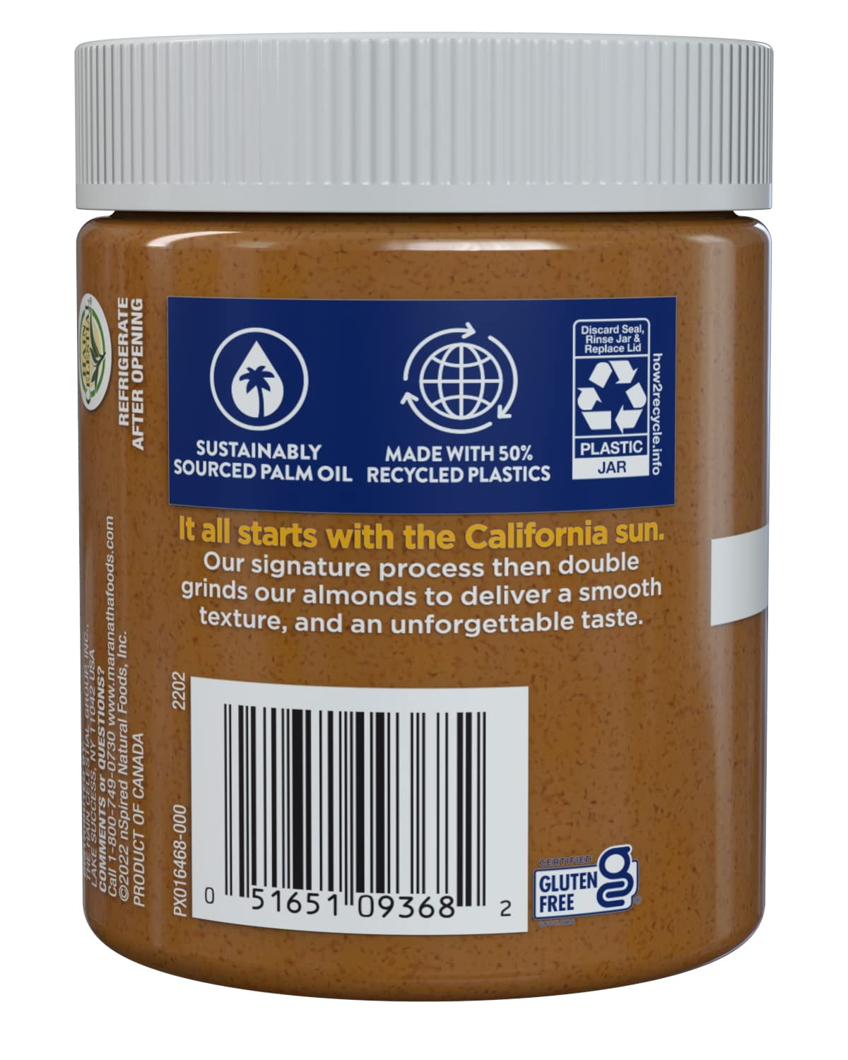 MaraNatha, Natural California Almond Butter, Creamy, 12 oz Pack of 3