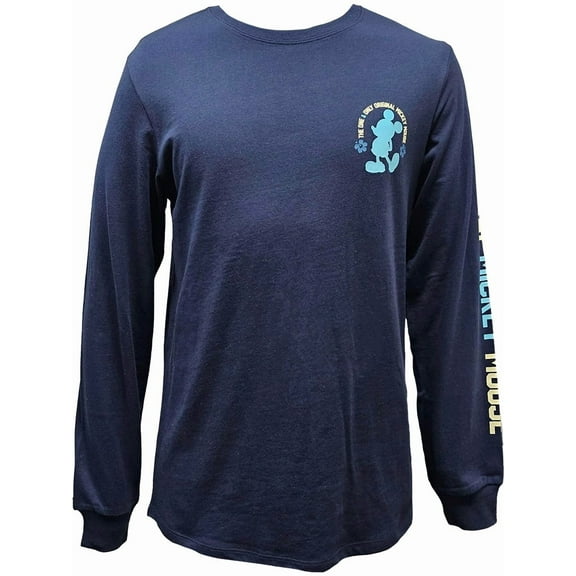 Disney Mickey Tropical Adult Long Sleeve Tee Shirt, S-2XL (Unisex)