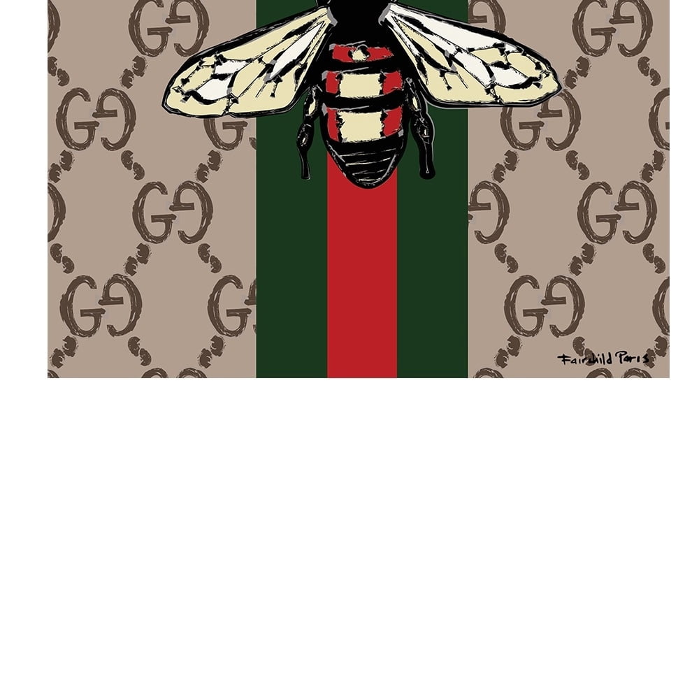FASHION BEE - 14"x14" Canvas Artwork - Multi-Color 30 x 30