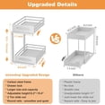 thumbnail image 6 of Under Sink Organizer, 2 Tier Under Sink Organizers and Storage, Adjustable Height, Slide Out Metal Cabinet Organizers, Pull Out Cabinet Storage Drawer Shelf for Kitchen Bathroom Black, 2 Pack, 6 of 10