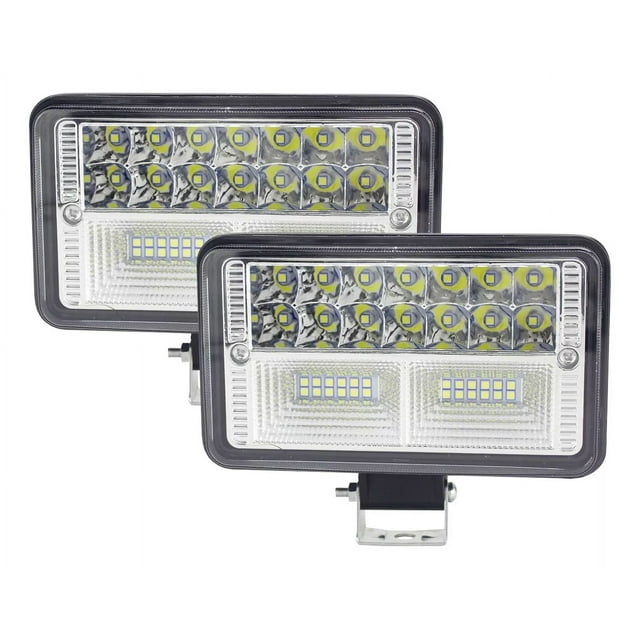 Par De Faros Rectangulares Luz Blanca 38 Leds 152w Tunelight
