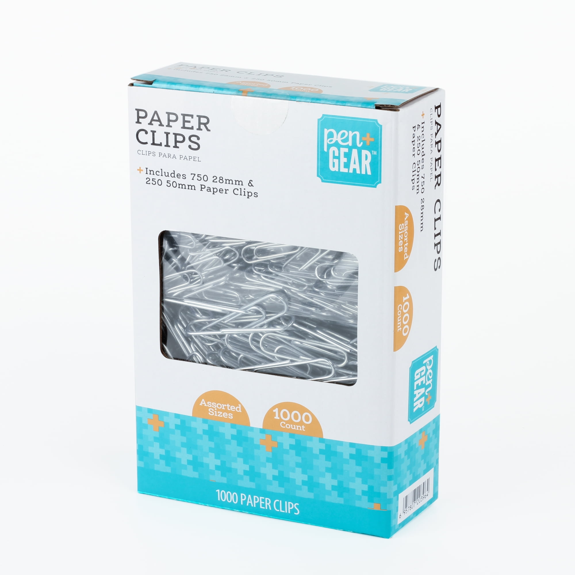 Wedo 901244601 Paper Clips 27 mm Metal Plastic Coating Black Set of 1000 in Transparent Box