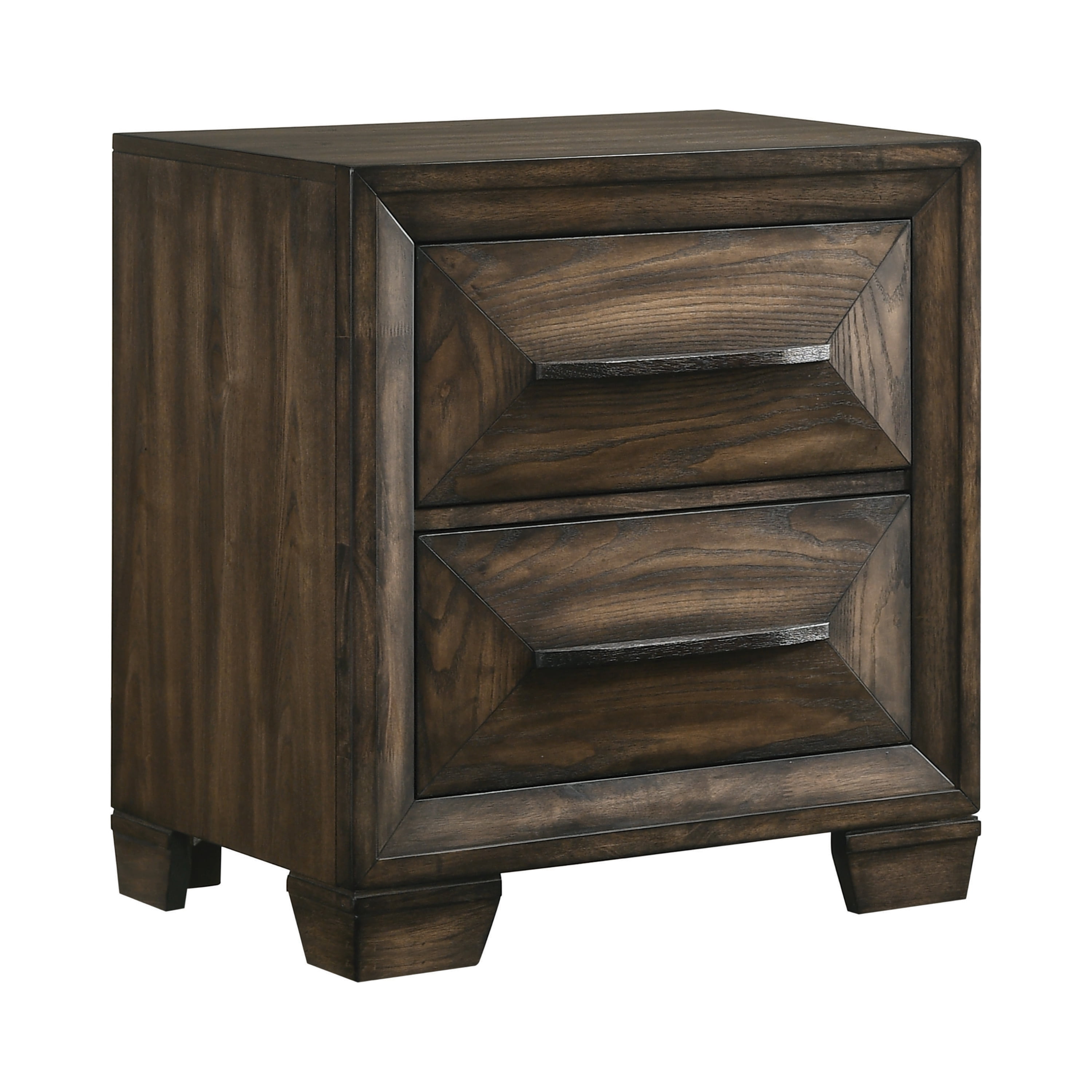 Preston 2drawer Nightstand Rustic Chestnut
