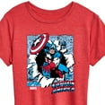 thumbnail image 3 of Marvel Captain America - Comic Book Panels - Women's Short Sleeve Graphic T-Shirt, 3 of 5