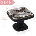 thumbnail image 4 of 4 Pcs Square Cabinet Handle Cupboard Knob Drawer Pulls Handle Animal Sloth Drawer Knobs with Screws Furniture Decoration, 4 of 7