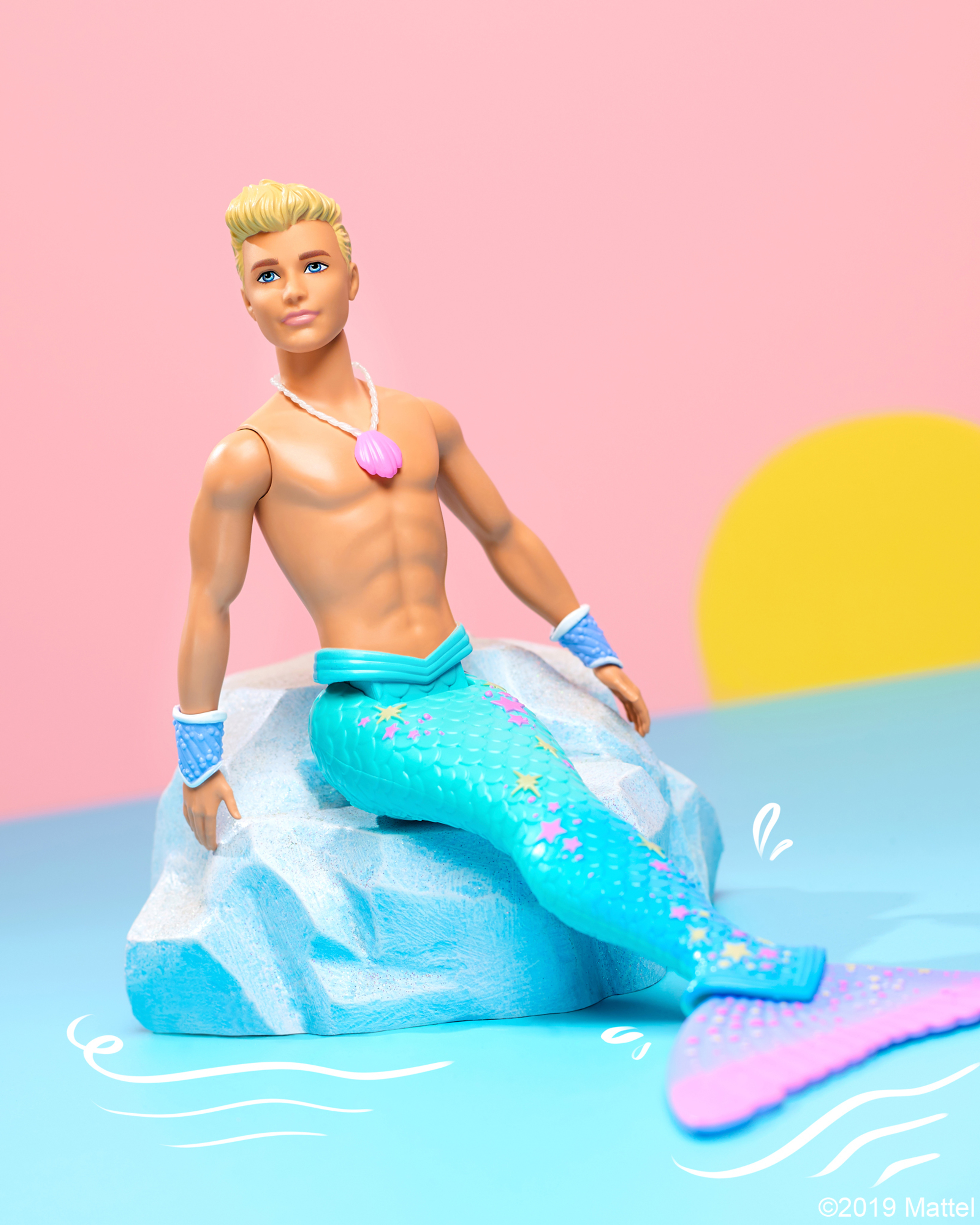 Barbie Dreamtopia Merman Doll, Blonde with Pink Seashell Necklace - image 2 of 6