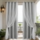 thumbnail image 1 of ddioayh Curtains Double Layer Blackout Thermal Insulated with Star Lace Design 84x52in for Bedroom and Living Room Adjustable Light Control, 1 of 6