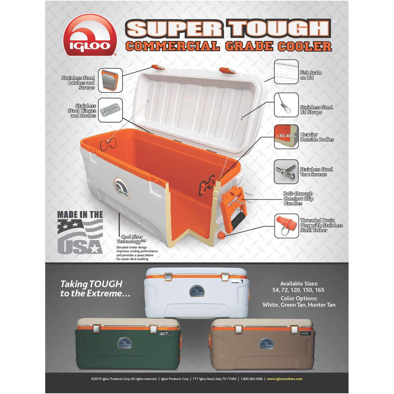 Camping Cooler Storage 150Quart HeavyDuty Chest Beverage Holder