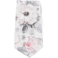thumbnail image 2 of Painted Floral Gray Silk Men's Tie, 2 of 5