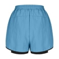 thumbnail image 6 of Mnuaqn Women Running Shorts Flowy Pleated Athletic Shorts Summer High Waisted Tennis Sporty Workout Gym Shorts (Sky Blue, M), 6 of 7