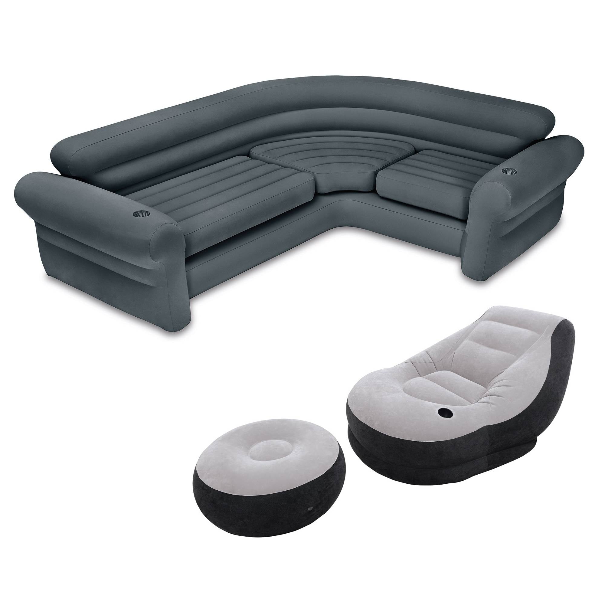 Intex Inflatable Corner Sectional Sofa & Ultra Lounge