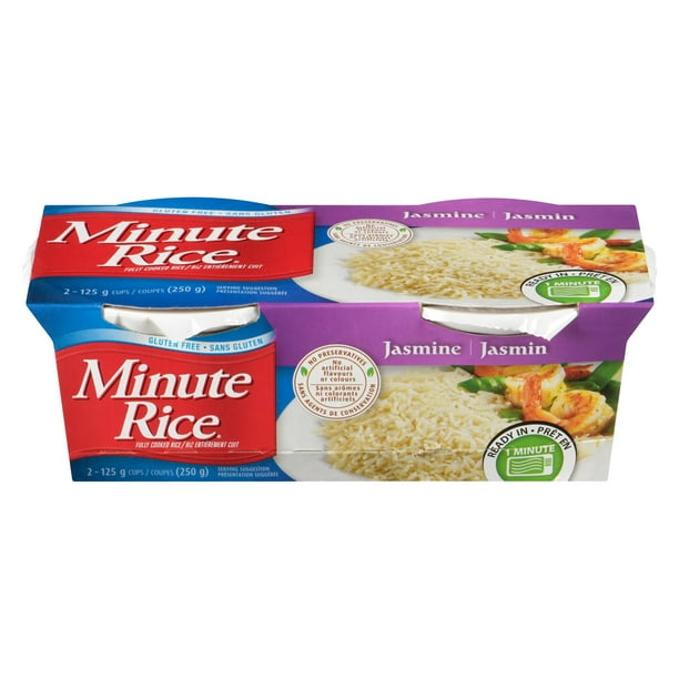 Minute Rice® Jasmine Rice Cups, 250 g, 2 x 125 g 