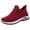 Red, variant on DSJLMQ Women's Adjustable Strap Sneakers Non-S𝗅ip Running Walking Shoes Breathable Hollow Mesh Shoes Comfortable Soft Knit Tenis Closed Toe Wide Width L𝗈afers Sneakers