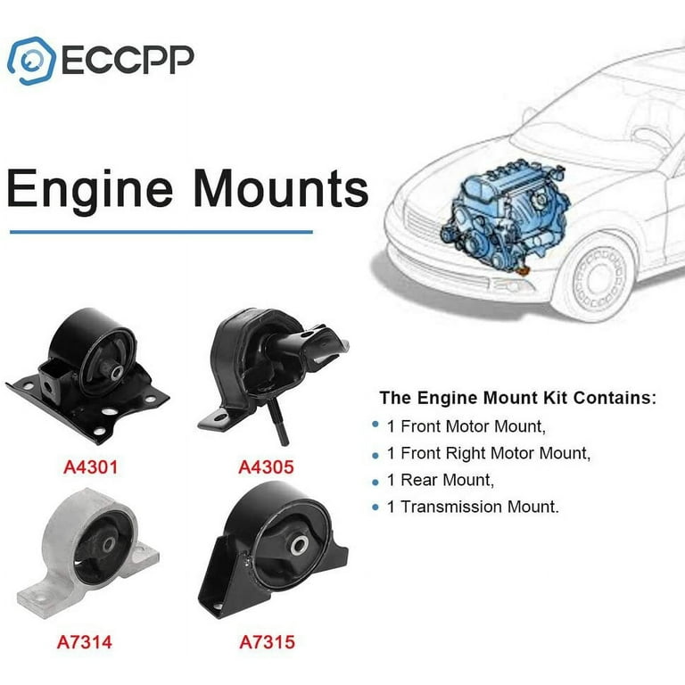 ECCPP Engine Motor and Trans Mounts Kit Front Rear ECCPP Engine Motor and Trans Mounts Kit Front Rear