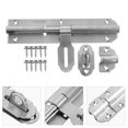 thumbnail image 2 of 1 Set Stainless Steel Barrel Bolt Lock Gate Latches with Lock Hole Door Latches, 2 of 8