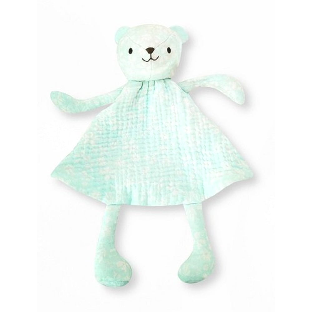 Cloud Island Small Security Blanked Green Floral Bear