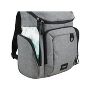 Eastsport Wooster St. Large Backpack Diaper Bag with Adjustable Shoulder Straps, Changing Pad, Stroller Straps, Insulated Zipper Pockets, Light Grey