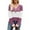 Purple, variant on Deago Women's Color Block Long Sleeve Fall Sweaters Casual Fashion Ribbed Knit V Neck Button Pullover Shirts Tops (Purple, S)