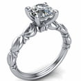 thumbnail image 5 of HeartsAndYou 2.7ct Round Moissanite Engagement Ring for Women Floral Leaf Solitaire 18k White Gold over Silver, 5 of 9