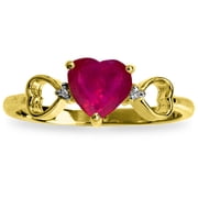 Galaxy Gold 18K Solid Yellow Gold 1.01 Carat Natural Diamond & Diamond Ring - April Birthstone - Symbol of Eternal Love - Made in USA - Fine Jewelry for Women