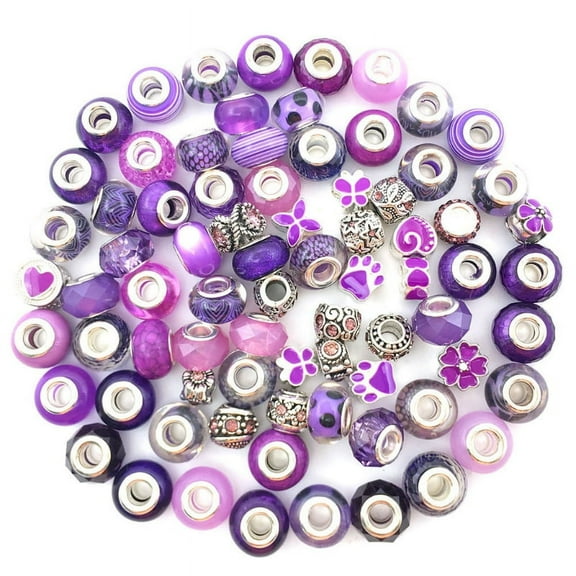 European Craft Beads Large Hole Glass Spacer Beads Rhinestones European Lamp Beads Diy Bracelet Jewelry Craft Making