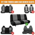 thumbnail image 2 of CozyNestFinds Truck Bench Seat Cover Without Headrest Hole, Compatible with Most Truck and Car Bench Seats, Universal Dutch Velvet Automotive Cover Cushion Accessories, Black & Gray, 2 of 8