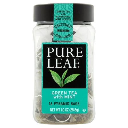 Pure Leaf thé vert chaud avec sacs de thé menthe, 16 count