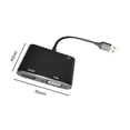 thumbnail image 3 of Adaptador Usb A Vga Adaptador de audio Jack Dock Hub Jack 3.5 USB C Adaptador VGA Dock Hub para PC Laptop TV, 3 of 7