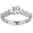 thumbnail image 2 of Pompeii 1/2ct Sculptural Diamond Vintage Engagement Ring 14K White Gold (G/H,I1-I2), 2 of 4