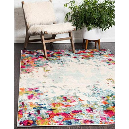 Unique Loom Chromatic Collection Modern Abstract Colorful Multi Area Rug (6' 0 x 9' 0)