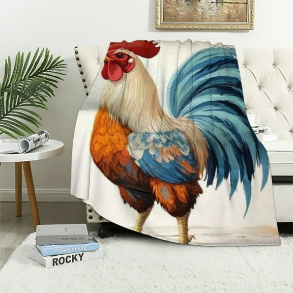 Autua Rooster Blanket Exquisite Gifts Super Soft Blanket for All Seasons 40x50in