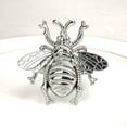 thumbnail image 2 of Fennco Styles Modern Bumblebee Metal Napkin Rings, Set of 4 – Silver Napkin Rings for Home Décor, Dining Table, Family Gathering, Themed Party, Banquet and Special Occasion, 2 of 2