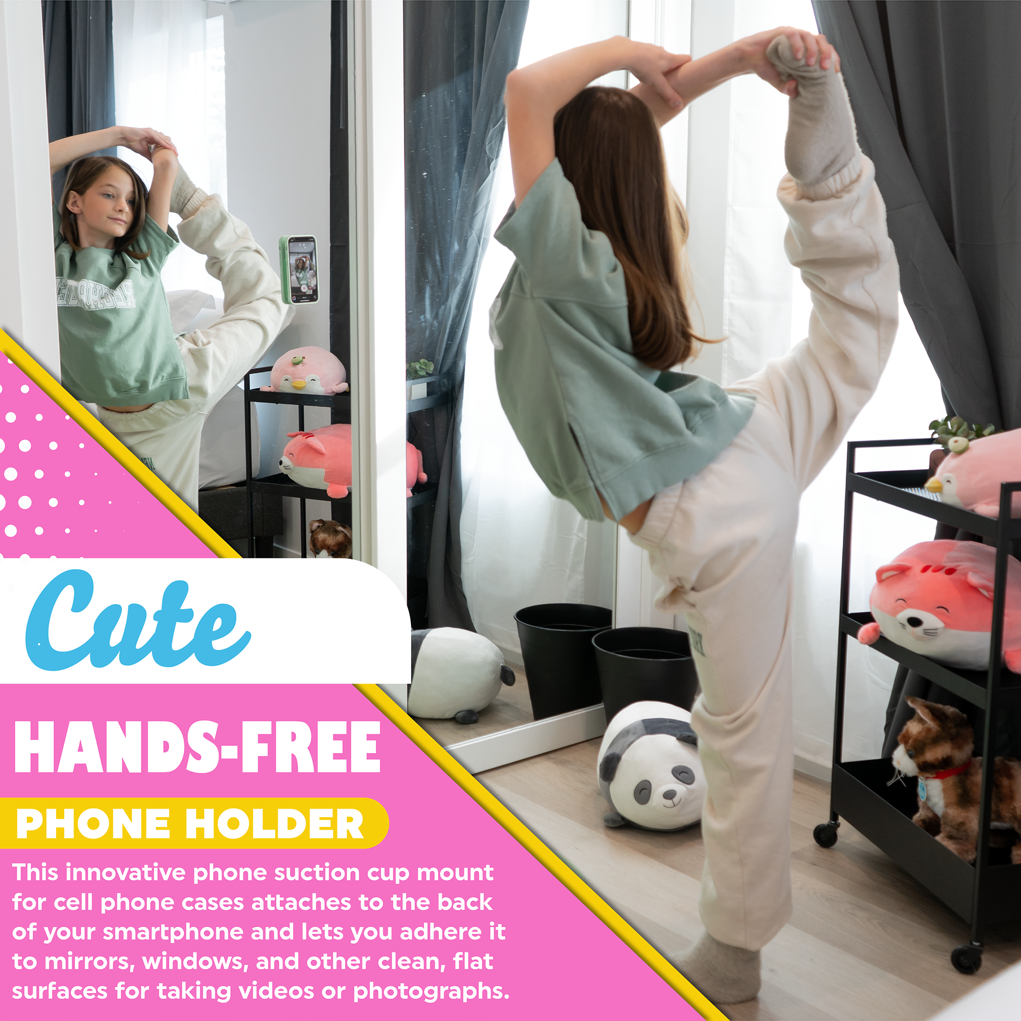 Octobuddy Silicone Suction Mount Phone Case, Chalk Pink photo 5