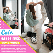 OCTOBUDDY || Silicone Suction Phone Case Adhesive Mount || (iPhone and Android Cellphone case Compatible, Hands-Free Mobile Accessory Holder for Selfies and Videos) TRANSPARENT