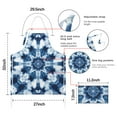 thumbnail image 7 of Blue White Tie Dye Mandala Pattern Apron-Garden Aprons for Women with Pockets-Cotton Linen Waterproof Kitchen Cooking Gardening Aprons Adjustable for Kitchen,Cooking,BBQ and Salon 33x27 Inch, 7 of 7
