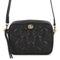 thumbnail image 1 of Pre-Owned Gucci GG Matelasse Small Leather Shoulder Bag 702234 GUCCI Handbag Black Women's, 1 of 18