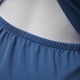 thumbnail image 5 of Gibobby Vestido de punto trenzado Vestido de suéter ajustado sin espalda de punto con cuello en V y manga larga de murciélago para mujer con cinturón(Azul claro,M), 5 of 5