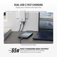 thumbnail image 2 of Cargador de pared Nimble Wally Ultra Flat de 65 W con doble USB-C, 2 of 8