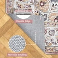 thumbnail image 6 of Wondiair 6'x9' Rose Pink Vintage Persian Area Rug– Washable Non-Slip Soft Carpet for Living Room, Bedroom, Dining Room, 6 of 9