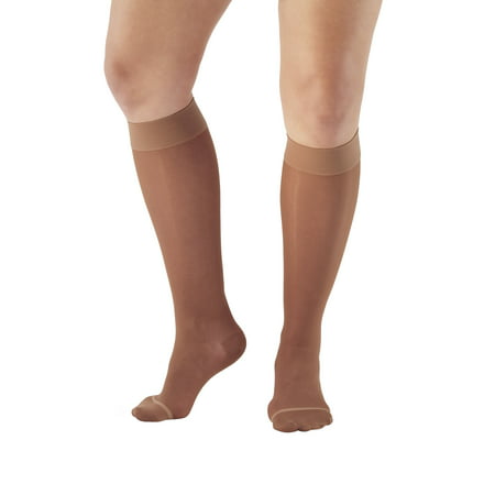 Ames Walker AW Style 16 Sheer Support 15-20mmHg Moderate Compression Knee Closed Toe Knee High Stockings   - Relieves pain of tired aching legs-Helps prevent varicose