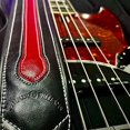 thumbnail image 2 of C-34 Handmade Red and Black Premium Signature Grain Leather Padded Strap 3 1/4" Wide For Acoustic, Electric, And Bass Guitars$$Music, 2 of 8