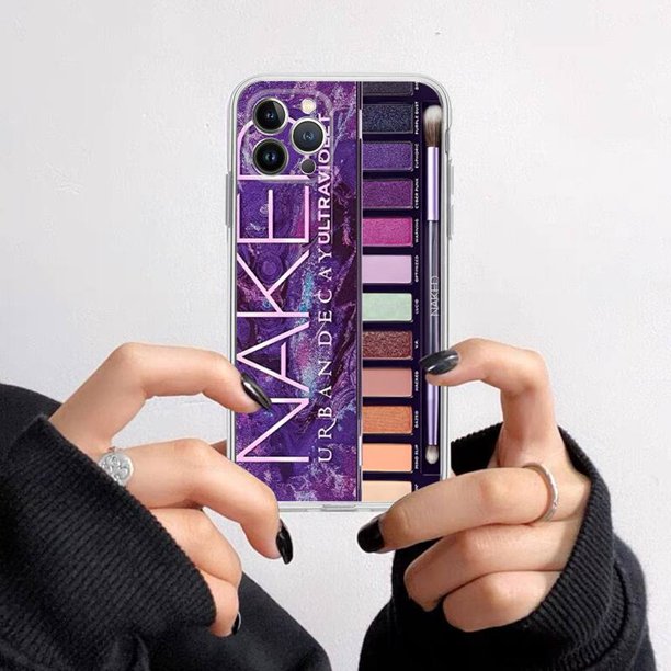 Paleta de sombra de ojos de maquillaje, funda de teléfono de silicona suave para iphone 14, 13, 12, 11 Pro, Mini, XS MAX, 8, 7, 6 Plus, X, XS, XR Fivean unisex