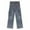 A01_Blue, variant on Wide Leg Jeans for Women Retro Wash Distressed Jeans Multi-Pocket Cargo Denim Pants Mid Waist Button Bootcut Trousers